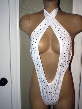Exotic Dancewear Sexy One Piece Size rhinestone costume rave